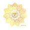 Chakras symbol coloring vector illustration. For logo yoga healing, mandala, meditation, kundalini