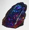 Chalcopyrite blue shiny mineral stone crystal