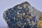 Chalcopyrite ore detail close-up