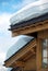 Chalet detail with snow