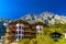 Chalet and hotels in swiss village in Alps, Leukerbad, Leuk, Vis