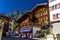 Chalet and hotels in swiss village in Alps, Leukerbad, Leuk, Vis