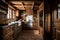 chalet kitchen with traditional wooden cupboards and vintage appliances