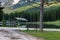 Chalet in Mosigo Lake in San Vito di Cadore inside Italian Dolomites Alps Scenery