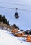 Chalet on the slopes of the valley Meribel. Cabins cableway.