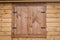 Chalet wooden window on wood wall