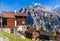 Chalets of Murren village with Jungfrau montain, Berner Oberland