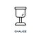 Chalice icon. Linear simple element illustration. Cup concept ou