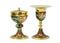 Chalice with plate and Chalice Eucharist on white background