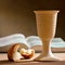 Chalice of wine, bible and bread