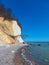 Chalk cliffs on the Baltic Sea coast on the island Ruegen, Germany