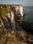 Chalk cliffs of Etretat with the natural arch called Manneporte