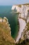 Chalk cliffs of Etretat with the natural arch called Manneporte