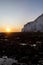 Chalk Cliffs on the Sussex Coast at Sunset