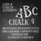Chalk cyrillic and latin alphabets
