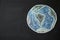 Chalk drawing on School blackboard planet Earth Earth oceans