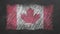 Chalk drawn and animated flag of Canada