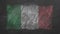 Chalk drawn and animated flag of Italy