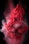 Chalk dust powder explosion on a dark background