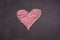 Chalk heart drawing