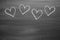 Chalk heart shapes