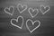 Chalk heart shapes