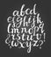 Chalk latin script font.