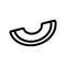 Chalk melon icon vector. Isolated contour symbol illustration