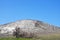 Chalk mountain in the blue sky