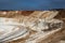 Chalk quarry mining with railway, Belgorod, Russia