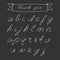 Chalk script alphabet