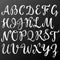 Chalk script english alphabet