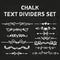 Chalk text dividers set.