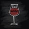 chalk wine glass icon. Vector illustration decorative design