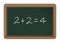 Chalkboard: 2+2=4