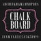 Chalkboard alphabet vector font.