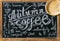 Chalkboard with Autumn lettering