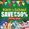 Chalkboard back to school sale promotion poster