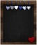 Chalkboard Blue and Red Gingham Love Valentine\'s hearts hanging