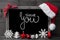 Chalkboard, Christmas Decoration, Ball, Tree, Calligraphy Thank You
