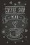 Chalkboard Coffee Shop Bistro Vector Banner and Coffee Isolated Icons 1