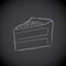 Chalkboard Drawing of a Cake Icon on a Blackboard Vector Illustration