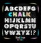 Chalkboard font. Hand draw alphabet.