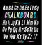 Chalkboard font. Hand draw alphabet.