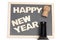 chalkboard happy new year bottle champagner cork