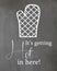 Chalkboard kitchen Humor Poster Oven Mitt