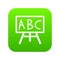 Chalkboard with the leters ABC icon digital green