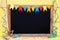 Chalkboard With Party Decoration, Copy Space