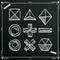 Chalkboard polygonal sketch shapes