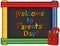 Chalkboard Ruler Frame, Welcome to Parents` Day, Multi-color